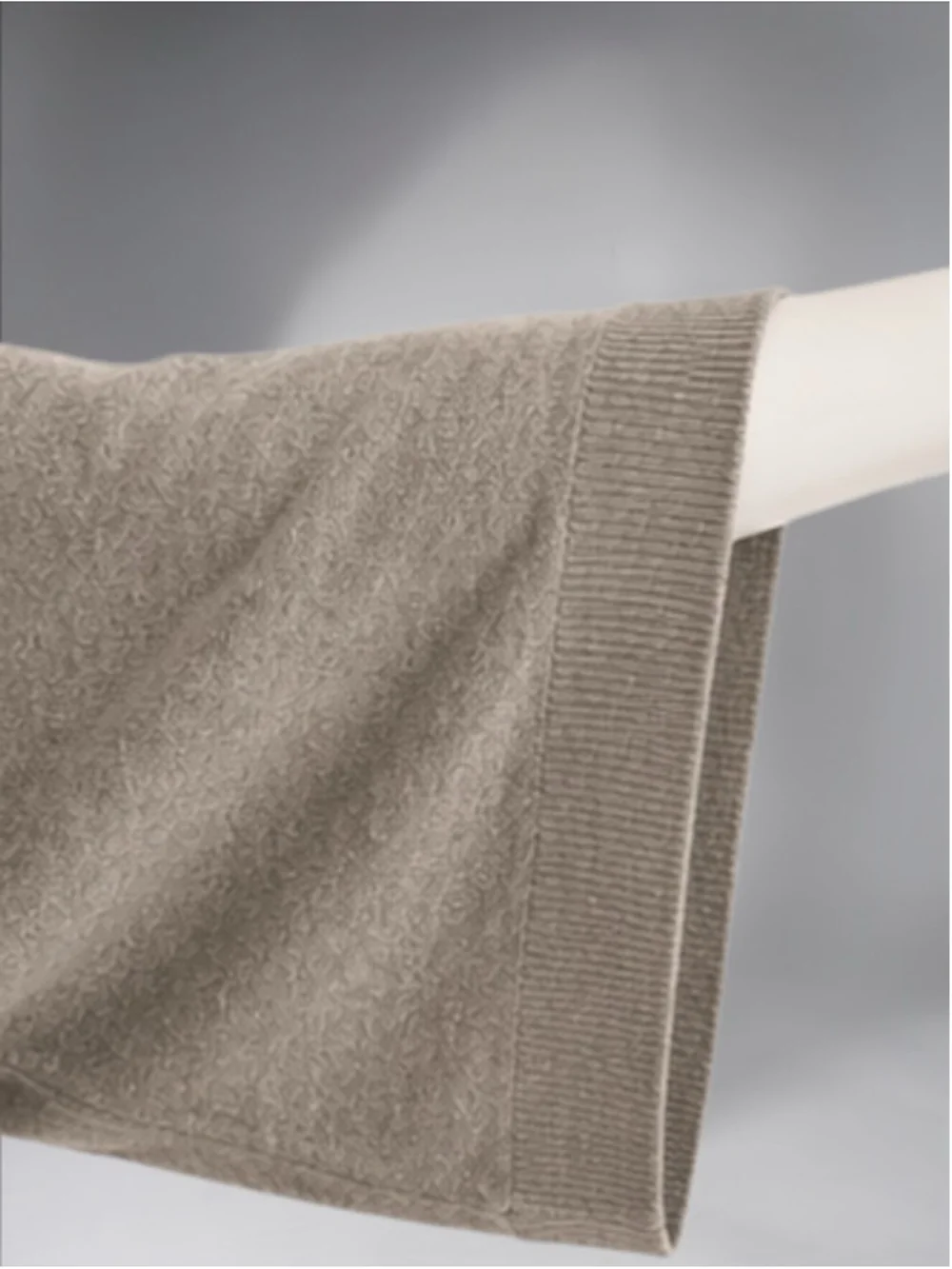 New York & Company Taupe Bell Batwing Sleeve V-Neck Sweater